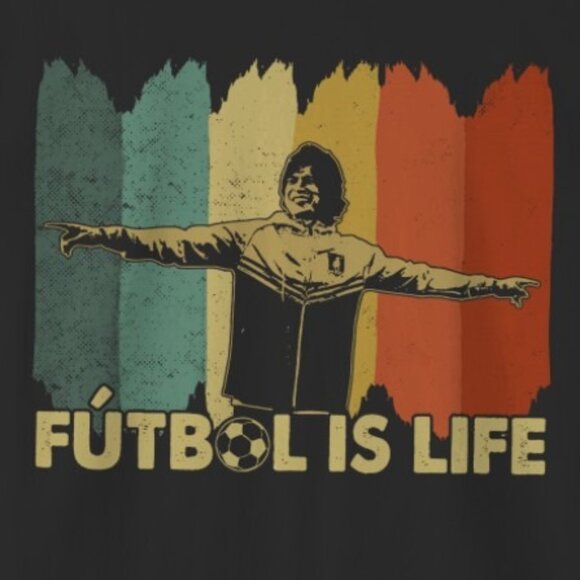 Futbol Is Life Soccer Football Player Meme Quote Humor Sports Fan Graphic Tee - Picture 2 of 5